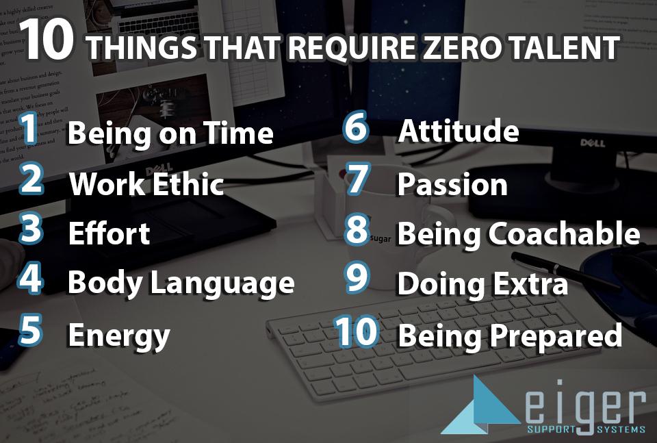 10 Things that Require Zero Talent